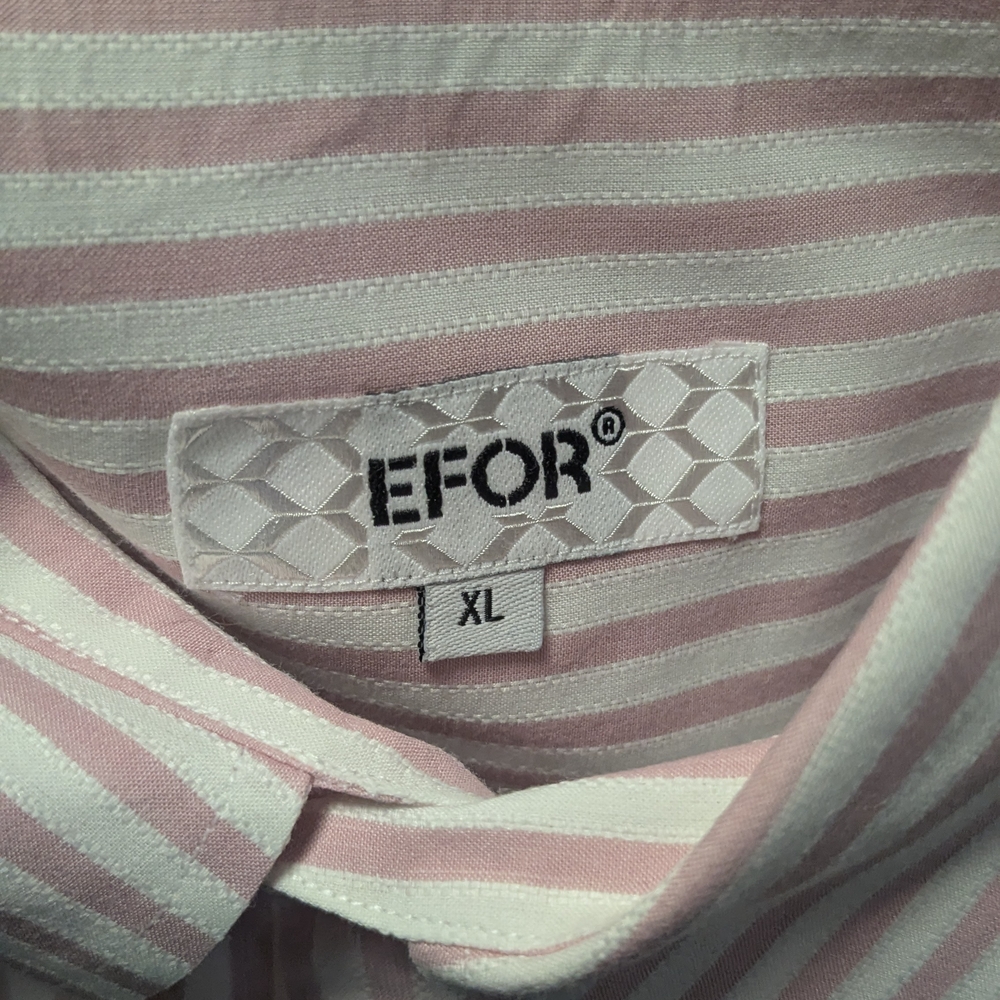 EFOR Men's Pink Striped Shirt